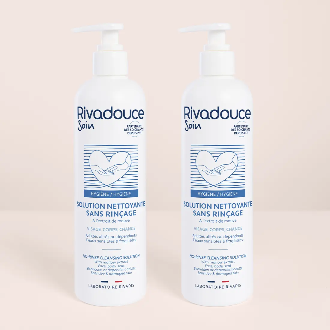 LOT SOLUTION NETTOYANTE SANS RINCAGE 2X500ML